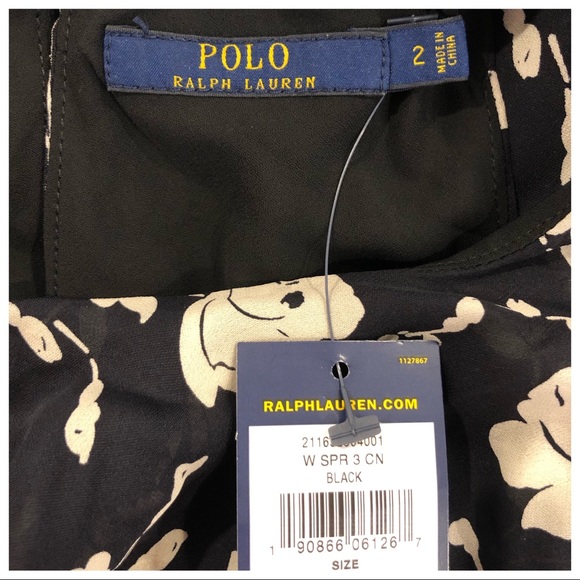 NWT Polo Ralph Lauren Size 2 Silk Floral Blouse new with tags - Picture 6 of 8
